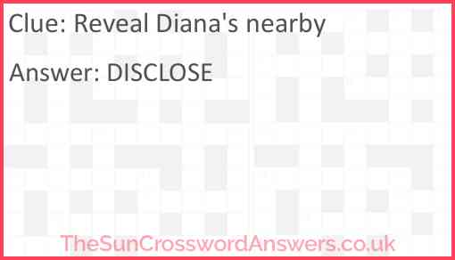 Reveal Diana's nearby Answer