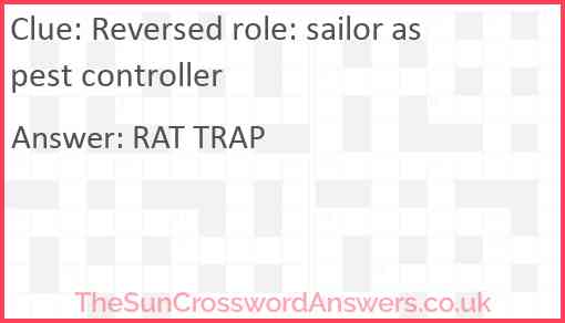 Reversed role: sailor as pest controller Answer
