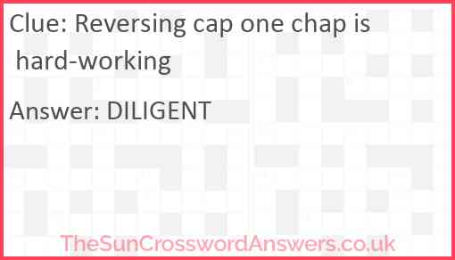 Reversing cap one chap is hard-working Answer