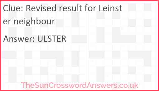 Revised result for Leinster neighbour Answer