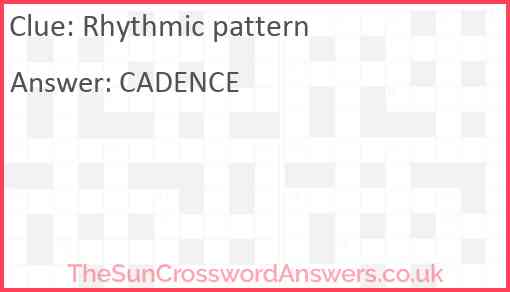 Rhythmic pattern Answer