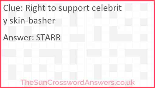 Right to support celebrity skin-basher Answer
