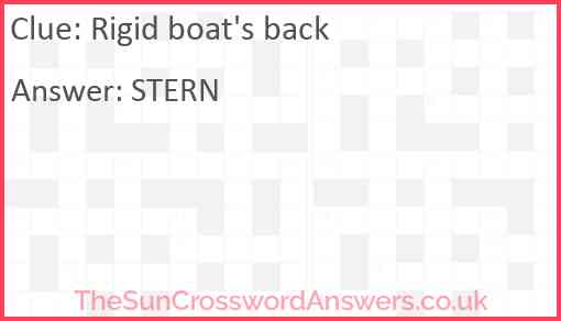 Rigid boat's back Answer