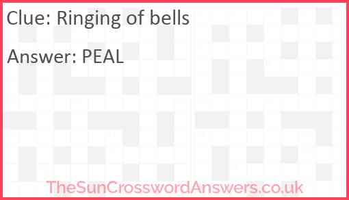 Ringing of bells Answer