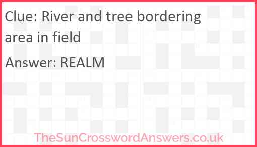 River and tree bordering area in field Answer