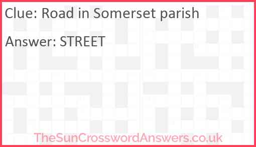Road in Somerset parish Answer