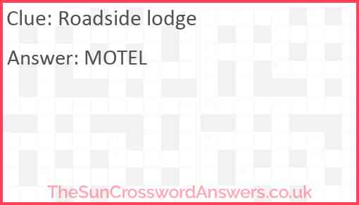 Roadside lodge Answer