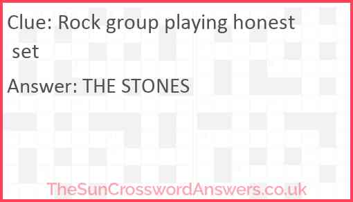 Rock group playing honest set Answer