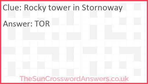 Rocky tower in Stornoway Answer