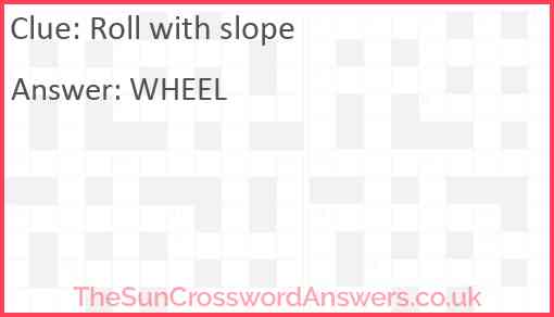 Roll with slope Answer