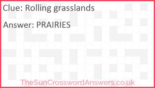 Rolling grasslands Answer