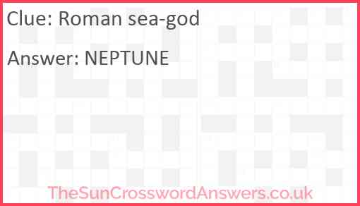 Roman sea-god Answer