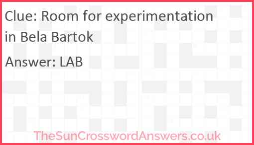 Room for experimentation in Bela Bartok Answer
