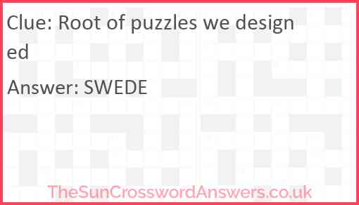 Root of puzzles we designed Answer