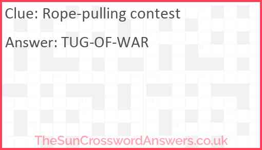Rope-pulling contest Answer