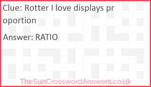 Rotter I love displays proportion Answer