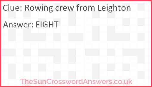 Rowing crew from Leighton Answer