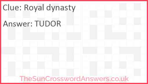 Royal dynasty Answer