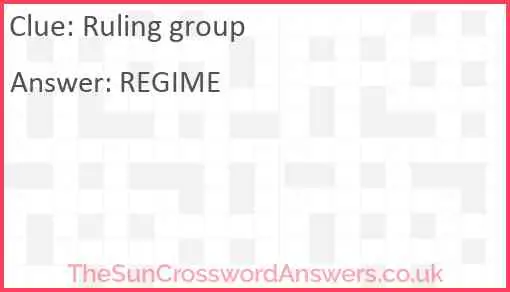 Ruling group Answer