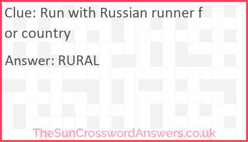 Run with Russian runner for country Answer