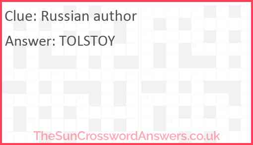 Russian author Answer