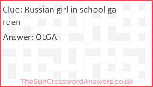 Russian girl in school garden Answer