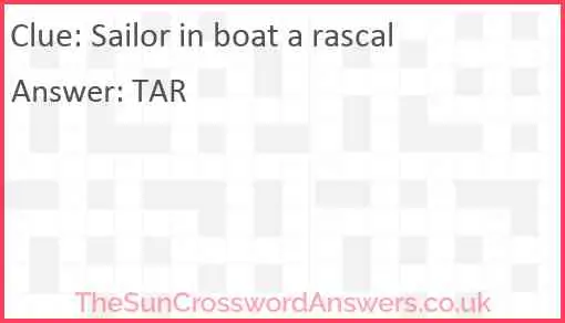 Sailor in boat a rascal Answer