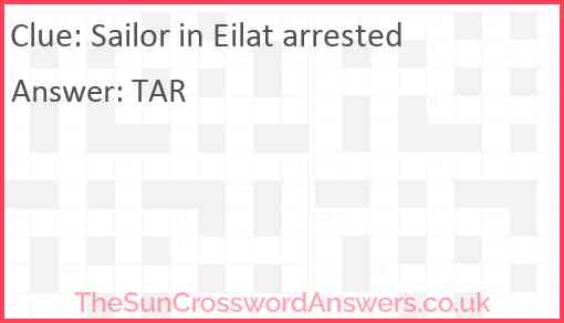 Sailor in Eilat arrested Answer