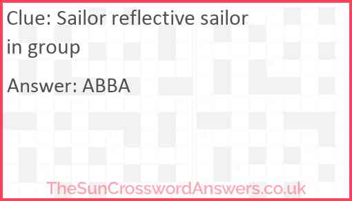 Sailor reflective sailor in group Answer