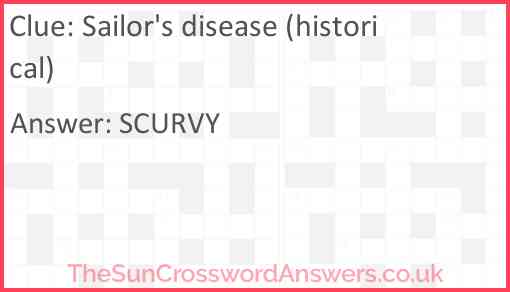 Sailor's disease (historical) Answer