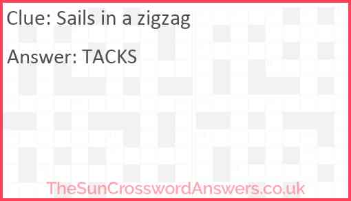 Sails in a zigzag Answer
