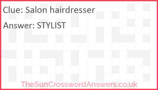 Salon hairdresser Answer