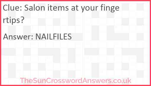 Salon items at your fingertips? Answer