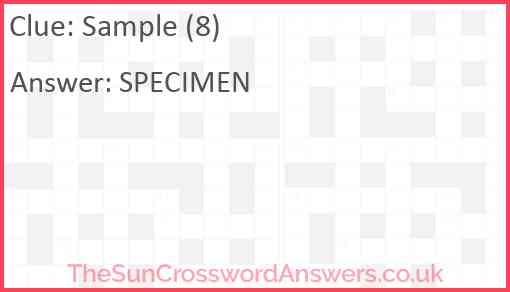 Sample (8) Answer