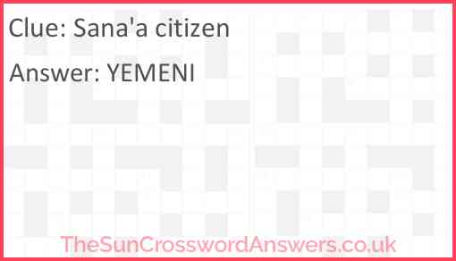 Sana'a citizen Answer