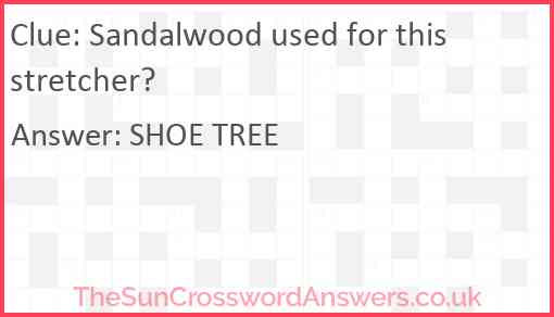 Sandalwood used for this stretcher? Answer