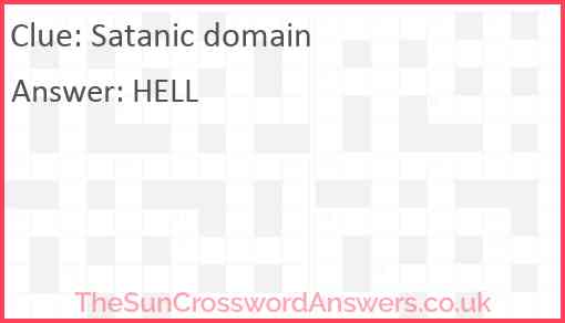 Satanic domain Answer