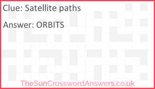 Satellite paths Answer