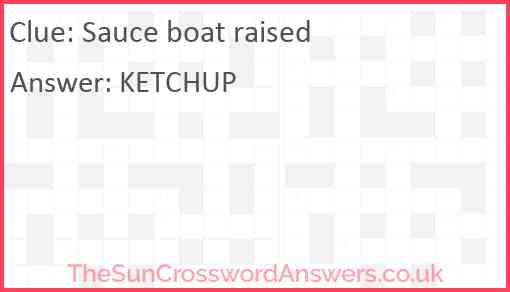 Sauce boat raised Answer