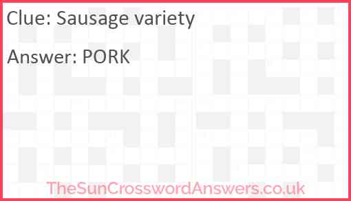 Sausage variety Answer