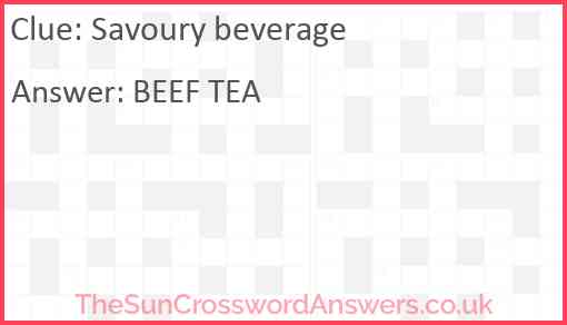 Savoury beverage Answer
