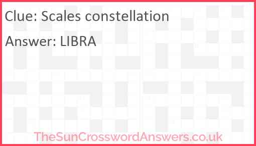 Scales constellation Answer