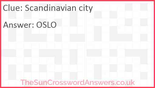 Scandinavian city Answer