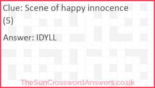Scene of happy innocence (5) Answer