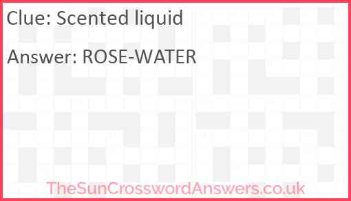 Scented liquid Answer