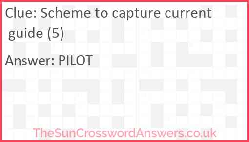 Scheme to capture current guide (5) Answer