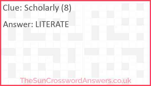 Scholarly (8) Answer