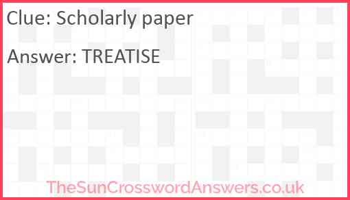Scholarly paper Answer