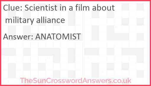 Scientist in a film about military alliance Answer