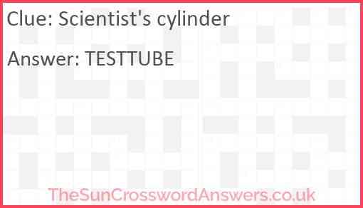 Scientist's cylinder Answer